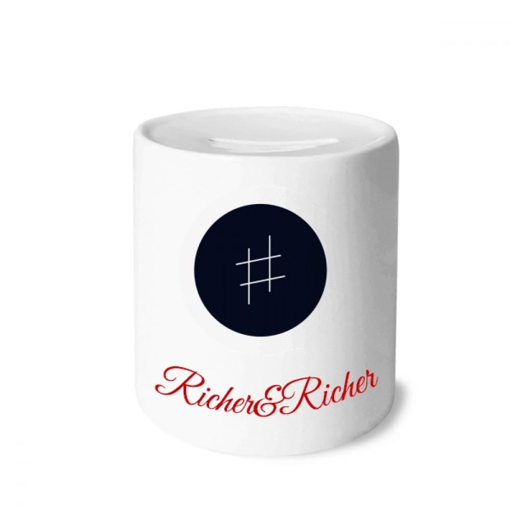 Tirelire noire Rich and Rich White Music | Objet design chic