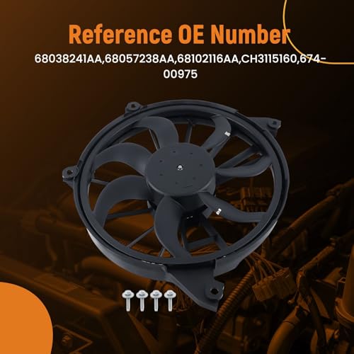 Image of maXpeedingrods Radiator Cooling Fan Assembly Kit for Dodge Journey 2.4L 3.6L V6 2009-2020, 68038241AA 68057238AA CH3115160