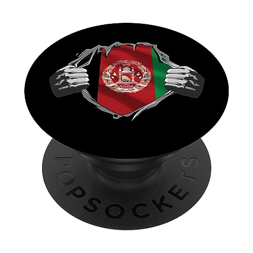 Super Bandera de Afganistán Herencia Afgana Raíces PopSockets PopGrip Intercambiable
