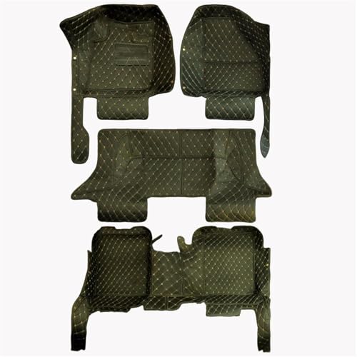 Tapis de sol voiture étanche Ford Explorer cuir PU noir et or sur mesure