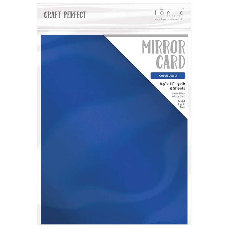 Craft Perfect Velour Mirror Satin CRDSTCK Cobalt VEL