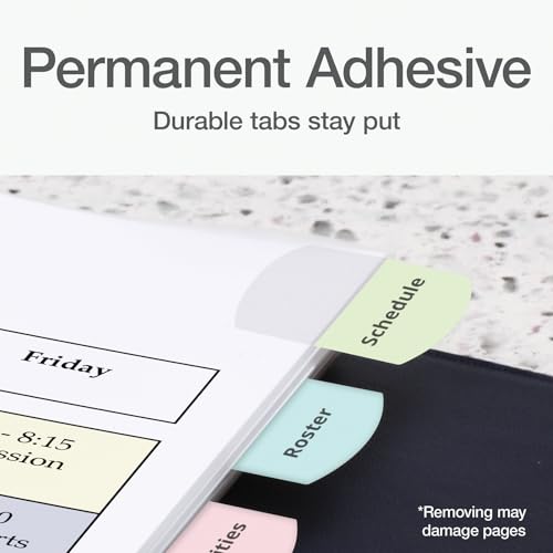 Redi-Tag Laser Printable Tabs, Permanent Index Tabs, Customizable Adhesive Labels, Assorted Pastel Colors, 1.125" x 1.25", 375 Per Pack (1006791) by Redi-Tag - Image 4