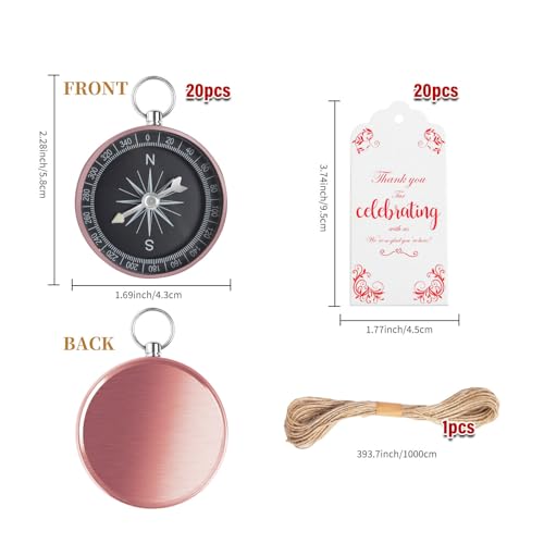 Set de brújulas para recuerdos de boda miniatura 3