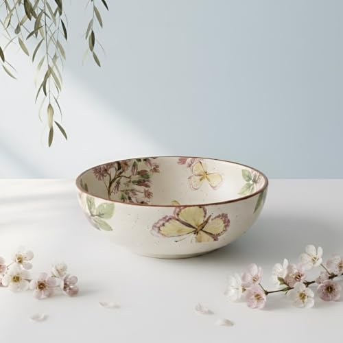 Image of SNS Pushpanjali Ceramic Serving Bowl | Salad, Soup, Curry & Snack Bowl