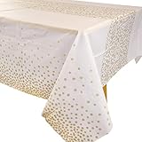 【Tamaño】: 137x274cm (54x107 pulgadas). Con el espesor 0,03mm. Son un poco finos los manteles. Se puede plegar o cortar los manteles si su mesa es más corta.