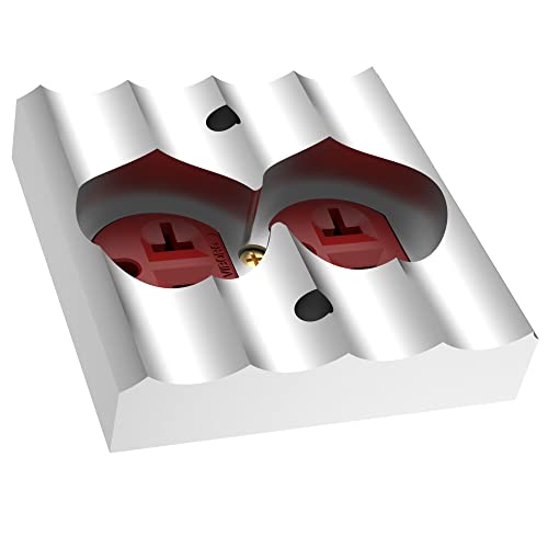 Viborg VM01G Audiophile Duplex Receptacle 20A 125V Pure Copper Audio HiFi Wall Mount Socket Hi-end Wall Plate AC Power Outlet with Flame Retardant Shell for Home Stereo Sound Systems (Gold Plated)