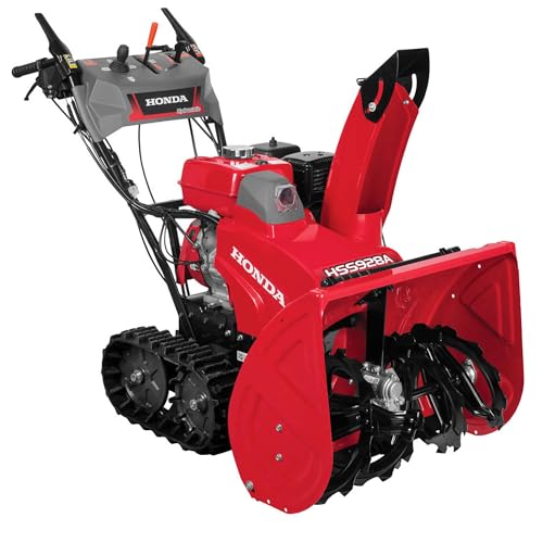 Honda HSS928 28-Inch Two Stage Snow Blower with Electric Start and Track Drive, Clears Up to 1900 Pounds per Minute with 52-Foot Max Throwing Distance, Self-Propelled (HSS928AATD)