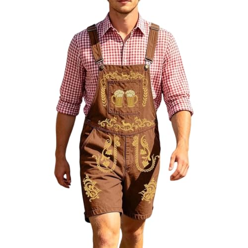 Elegante disfraz de Oktoberfest estilo peto para hombre clásico