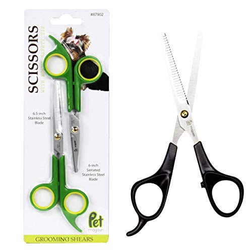 Pet Magasin Grooming Scissor Kit & Thinning Shears Bundle