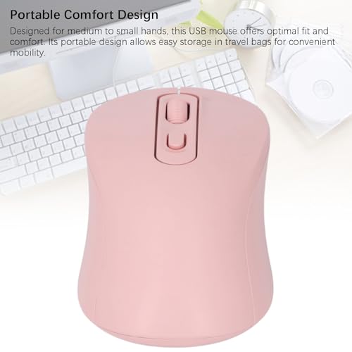 Ratón portátil para computadora rosa, ideal para trabajar en remoto con tu tableta 4