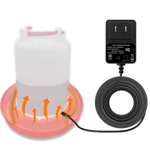 Heated Chicken Waterer Cord – Freeze-Proof Poultry Water Heater for Winter, Prevents Water Freezing in Drinkers for Chickens, Ducks, Rabbits & Small Animals - 1 Pack (Excluding Chicken Waterer)