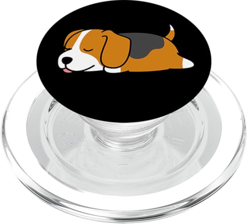 Hand Drawn Art Cartoon Cute Lazy Not Today Dog Beagle Nap PopSockets PopGrip for MagSafe