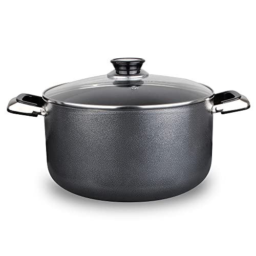Alpine Cuisine 42 Qt Non-Stick Stock Pot with Glass Lid