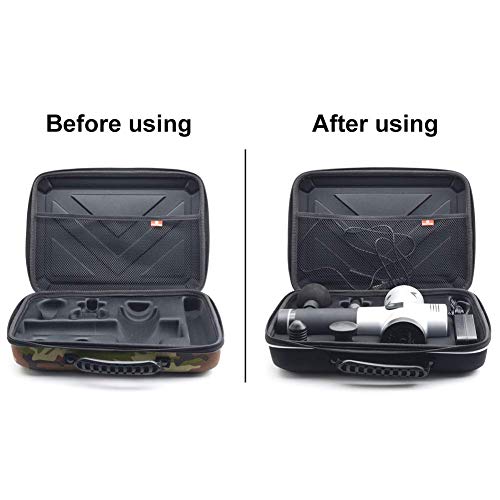 Storage Case Practical Bag EVA Carrying Portable Zipper Anti Impact Large Capacity Shockproof Scratch Resistant Massager Organizer Protective For Hypervolt(Black) - Image 4