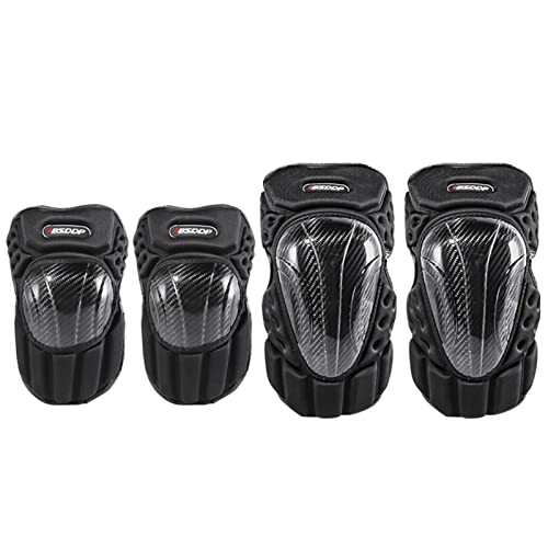 Knäskydd för mountainbike,Skyddande motorcykelarmbågsskydd Kollisionssäkra | 4 st/set Motorcykelutrustning Snowboard Knäskydd Knäskydd Benvärmare Armbåge Varma knäärmar Fukamou