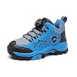 BIackPig Kinderschuhe Atmungsaktiv Jungen Sportschuhe Mädchen Turnschuhe Laufschuhe mit Klettverschluss und rutschfest Leicht Halle Sohle Royal Blue 40 EU