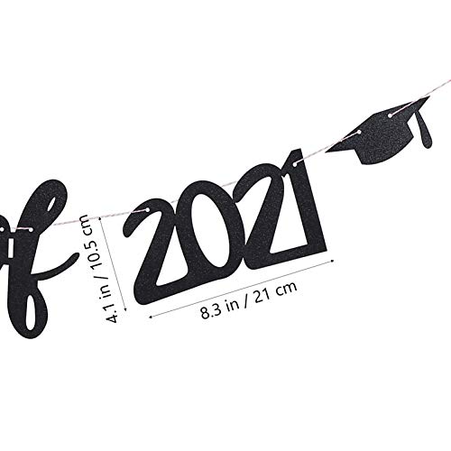 Faixa Amosfun Classe of 2021 para congrats, graduação, guirlanda de formatura, decoração para festa