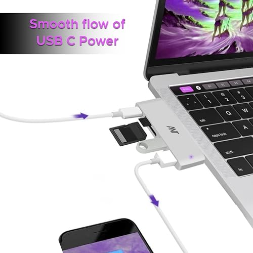 Image of Ant Booster MAK 01 USB Hub - 4-Port USB 3.0 Splitter in Silver | High-Speed 5Gbps Data Transfer, Lightweight & Compact for Laptop, PC, MacBook, Windows & More