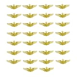 30Pcs Gold Air Force Senior Pilot Wings Lapel Pins Gift