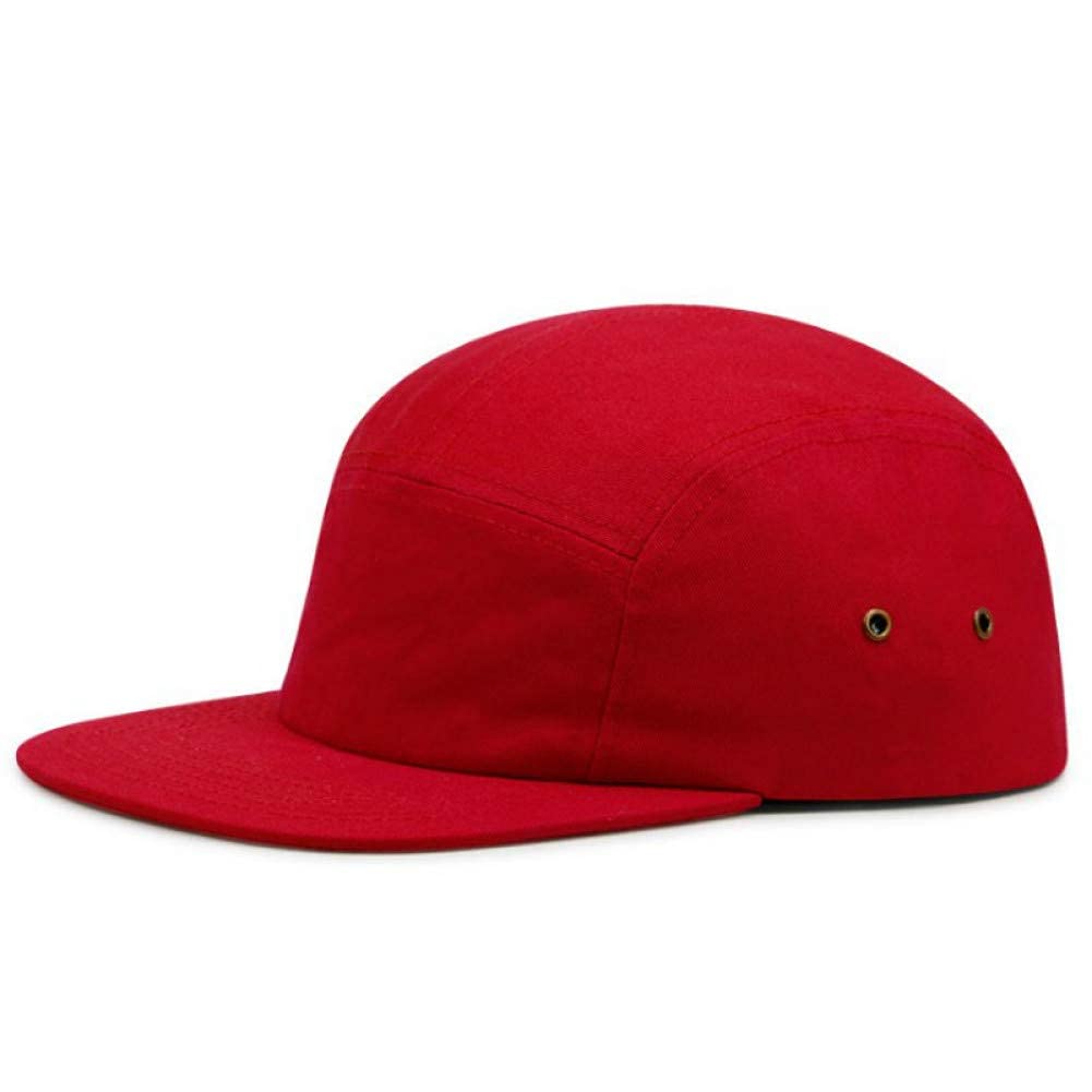LNNSHX Berretto da Baseball Berretto Casual Nero Berretto da Baseball a Tesa Piatta Solido Berretto Hip-Hop Vuoto Regolabile Cappello Snapback a Cinque Pannelli Cappello da Sole Curvo in Osso (Taglia