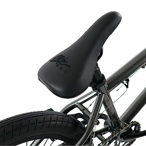 Elite BMX Bike 20" & 16" Entry Level Freestyle Trick BMX Bicycles for Kids and Adults Men Women (20", Gunmetal)
