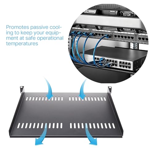 Étagère de serveur 1U ventilée évite la surchauffe en rack 48,3 cm