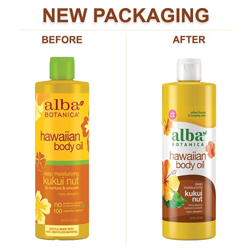 Alba Botanica Hawaiian Body Oil, Deep Moisturizing Kukui Nut, 8.5 Oz #TOP1