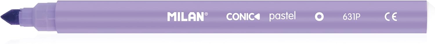 MILAN® Box of 8 conical tip pens, pastel colours