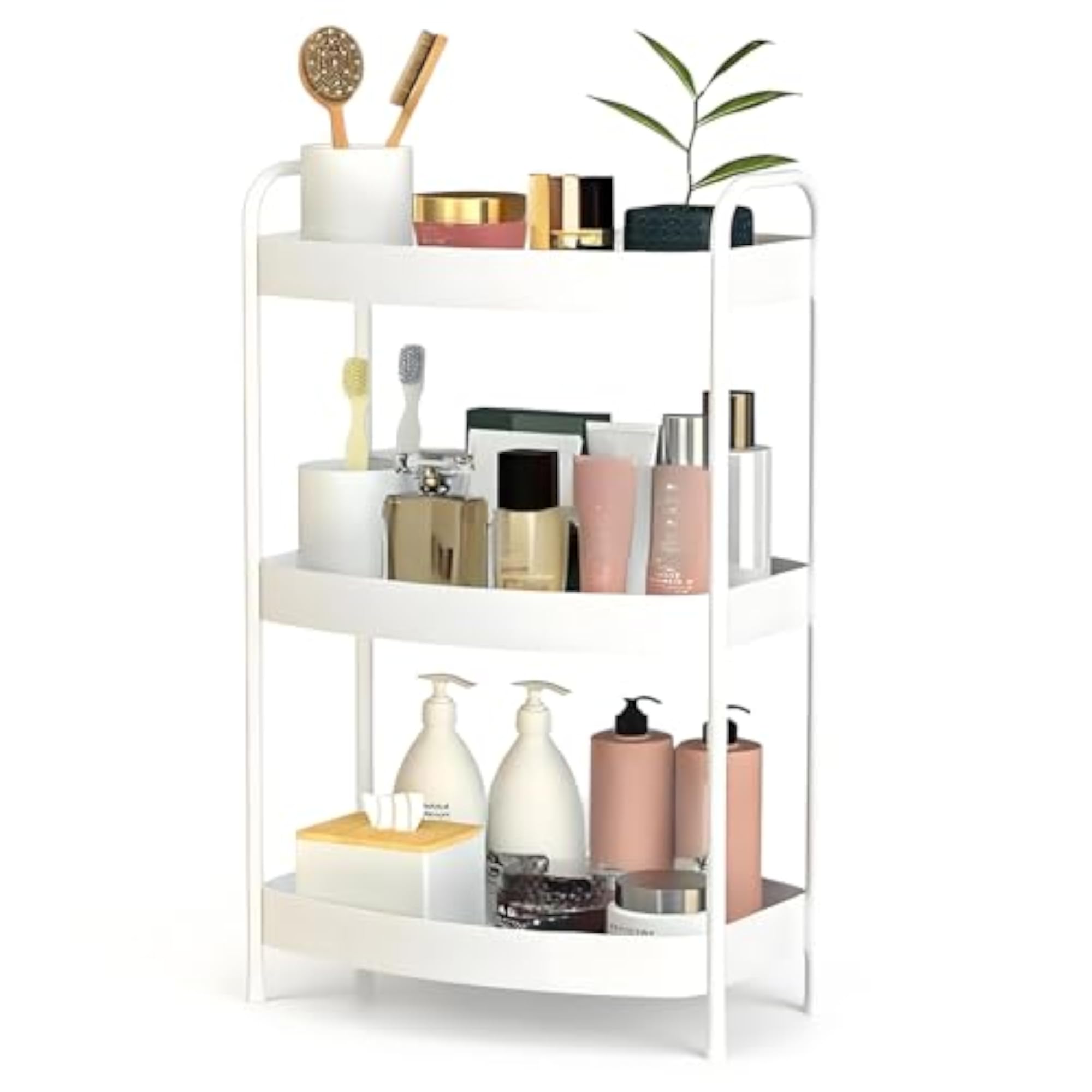Bathroom Countertop Organizer, 3-Tier White Design