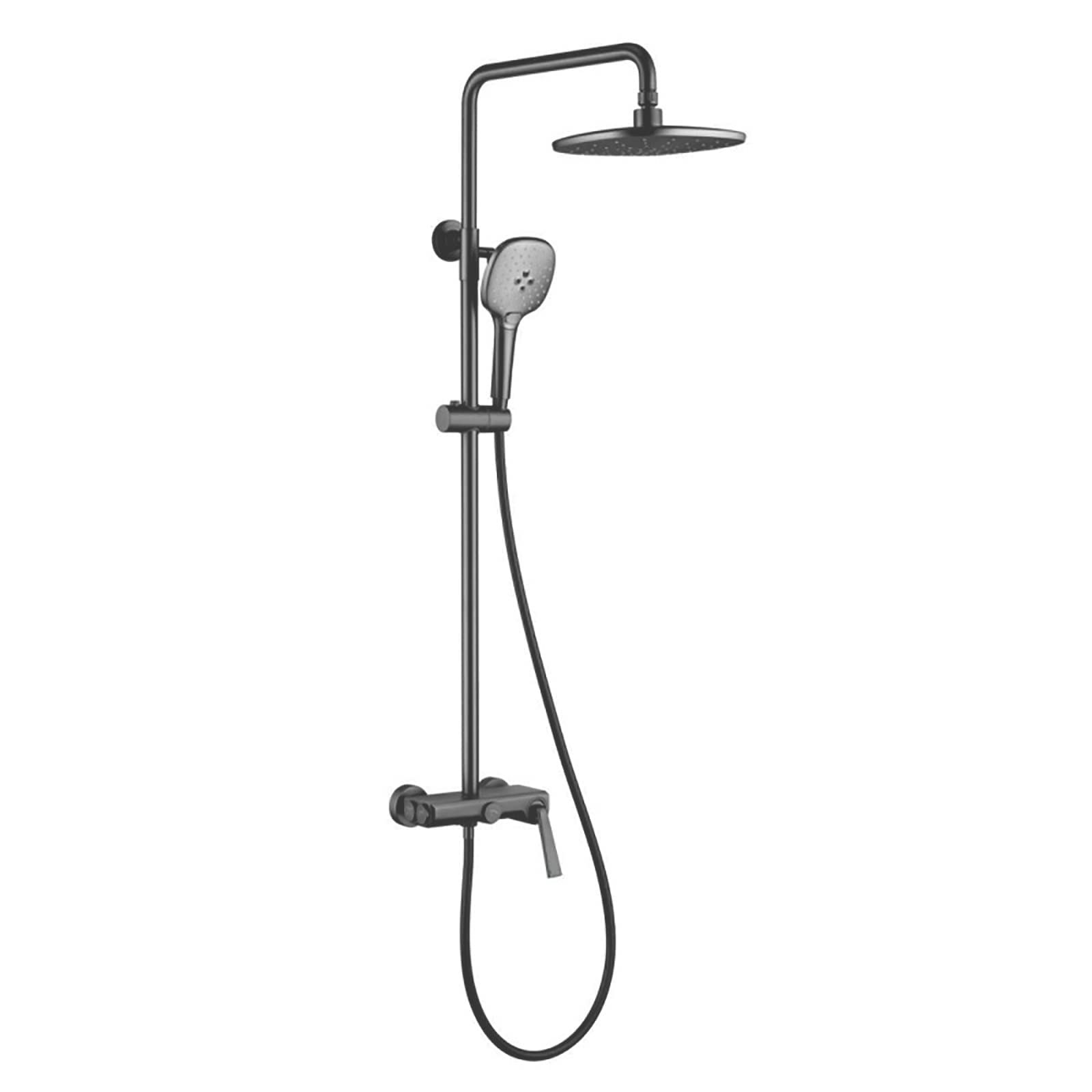 Ensemble combiné de douche mural haut de gamme avec mitigeur monocommande et tuyau robuste