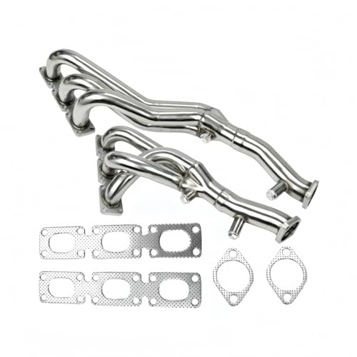 Exhaust Headers kit For 1998-2006 BMW E46 (323/328) & E39 (525/528/530),2.5L 2.8L 3.0L，1998 1999 2000 2001 2002 2003 2004 2005 2006 BMW 323/328/5225/528/530 Exhaust Headers Manifold Stainless Steel