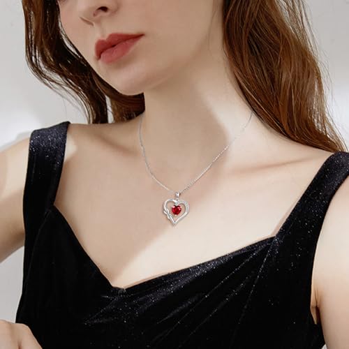 Birthstone Necklace for Women 925 Sterling Silver Infinity Heart Birthstone Pendant Necklace Infinity Heart Jewelry Birthday Holiday Gifts for Her2