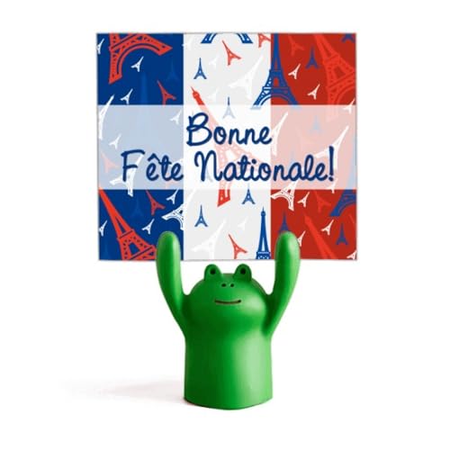 Porte-mémo Tour Eiffel grenouille contre le désordre des post-it sur votre bureau