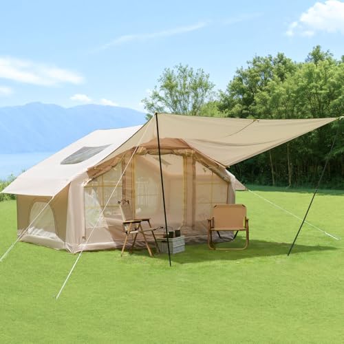Carpa Inflable para Camping 6.3 m con Toldo y Ventanas de Malla miniatura 2