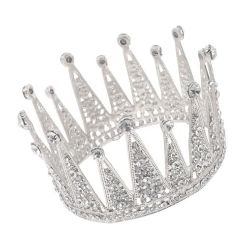 Couronne de mariée cristal rond haut de gamme avec pierres brillantes