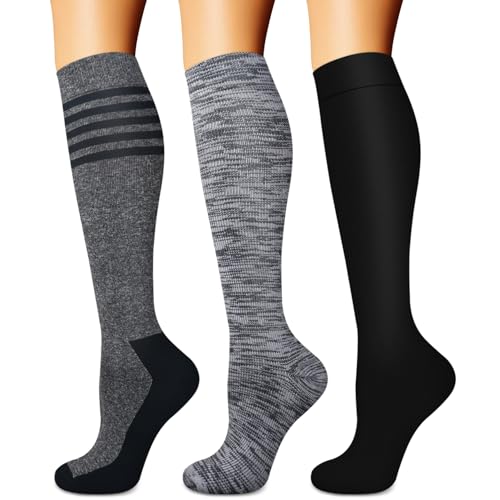 Image of Copper Compression Socks Women & Men Circulation(6 pairs) - Best for Running, Nursing, Hiking, Recovery & Flight Socks