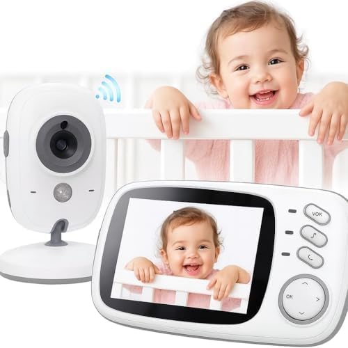 Câmera para Bebês Babá Eletrônica com Tela de 3.2" Visão Noturna ...