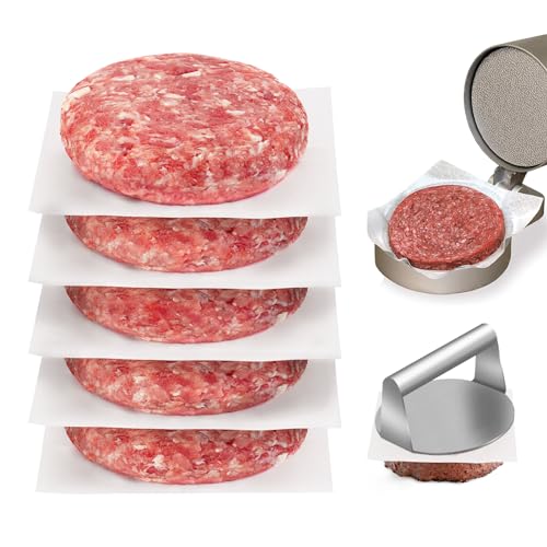 Simplified Parchment Paper Squares for Burger Press, Set of 300, 6 x 6 Inch