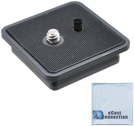 Quick Release Plate for X-430 CX-440, DF-10ML, T-3500 Video Mate 400 Tripods + eCostConnection Microfiber Cloth