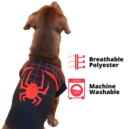Spiderman Dog Shirt - Marvel Officially Licensed Spiderman Dog Costume - Breathable, Stretchy Spiderman Dog Costumes- Comfortable Marvel Pet Shirts - I Am Miles Morales, Medium #TOP4