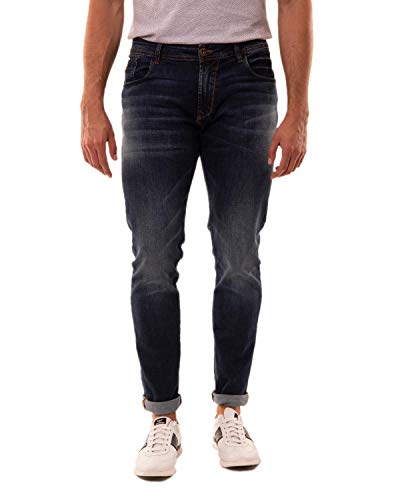 Oxford Men's Slim-Fit Comfort Jean Denim Blue