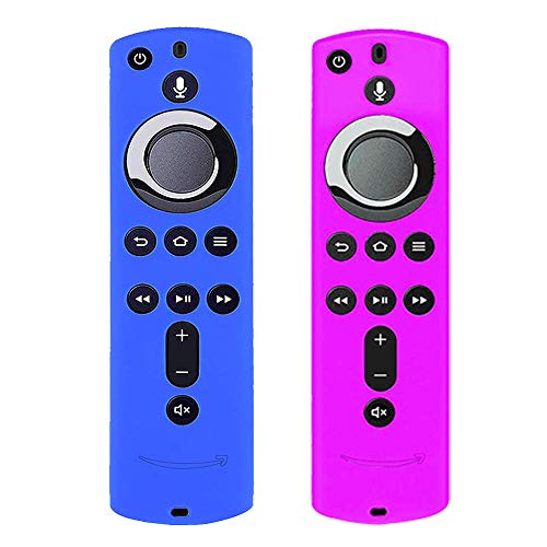 [2 Pack] Silicone Cover Case For Tv Stick 4K / Tv (3Rd Gen) Compatible With All-New 2Nd Gen Remote Control (Purple & Blue) #TOP3