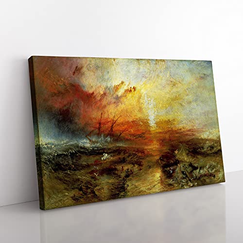 Image of J.M.W. Turner The Slave Ship Canvas Wall Art Print 30x20 Inch