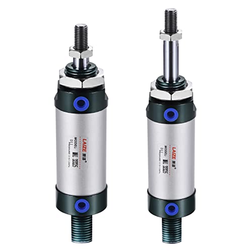 Cilindro neumático doble acción MAL32X25 de 32mm con conector Y y 4 ajustes rápidos 3