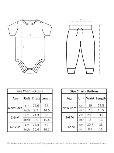 Image of Zeezeezoo Baby Romper & Bottom Set - Bua Ki Jaan Print - 100% Cotton, Newborn Baby Clothes, Gift For Bua's Baby