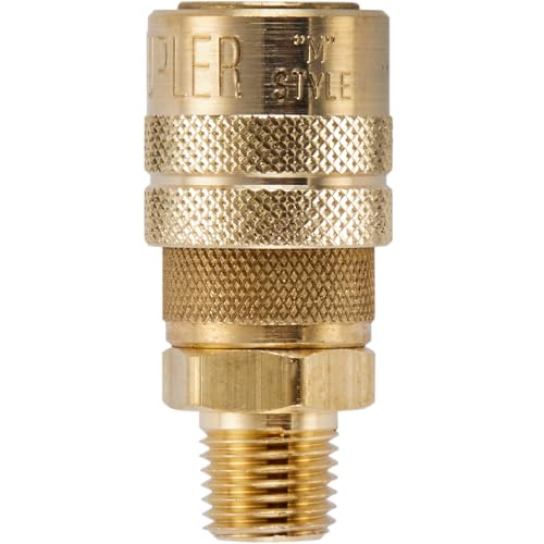 Milton (S-716) 1/4' Male NPT M Style (Industrial) Air fitting Quick Connect Coupler (Packaging May Vary)