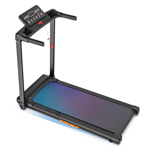 Image of GOWE Walking Mat Treadmills Portable for Home & Office LED Display, 265 LB Capacity, Space-Saving Compact Walking Jogging Running Machine