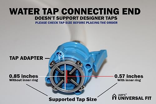 Image of LSRP'S Universal Fit 100% Flexible PVC - 4 Meter Water Washing Machine Pipe Inlet Water Hose Tube For Fully Automatic Top & Front Load With Washing Machine Tap Connector & Adapter Accessories items