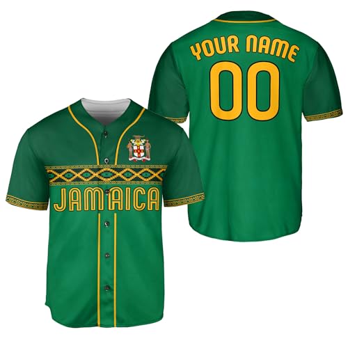Custom Jamaica Jersey Baseball, Personalized Jamaica Jerseys for Men, Jamaica Baseball Jersey, Jamaica Shirt miniatura 1