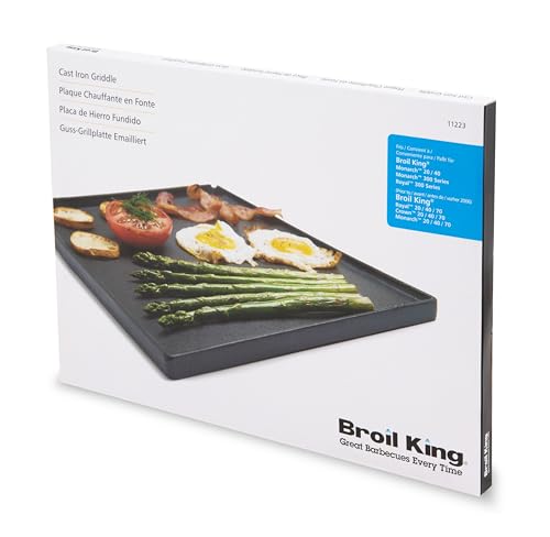 Broil King 11223 Exact Fit Cast Iron Griddle, Monarch Series Grills, Black - Thumbnail 7